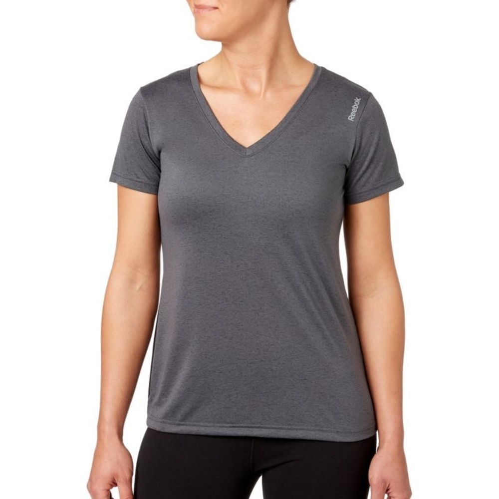 Reebok Women’s Heather Performance V-neck T-shirt